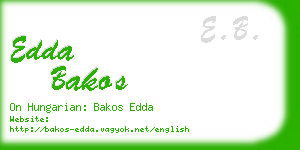 edda bakos business card